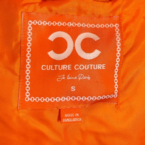 Culture Couture Women's Jacket Down Orange Weather Proof Insulated Puff Vest S - Picture 6 of 10